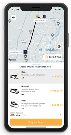 Uber Clone App Mockups